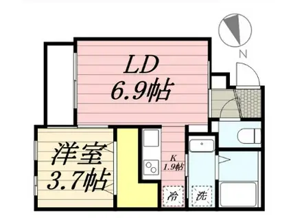 CHERIM西鉄久留米IV(1LDK/3階)の間取り写真