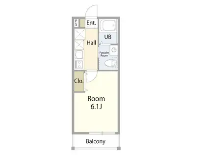リオン高根台(1K/3階)の間取り写真