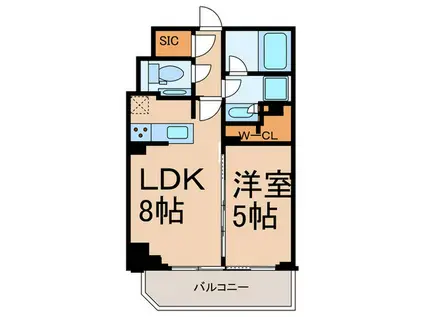 パークフラッツ渋谷神山町(1LDK/7階)の間取り写真