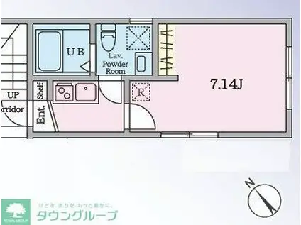 COAST TERRACE II 逗子新宿(1K/2階)の間取り写真