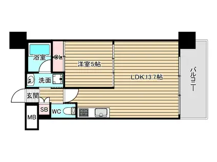 プレジオ御幣島ASIAN(1LDK/11階)の間取り写真