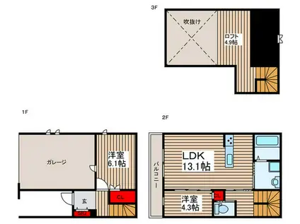 コステッラツィオーネ(2LDK/1階)の間取り写真