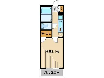 レオパレスルーブルII(1K/4階)の間取り写真