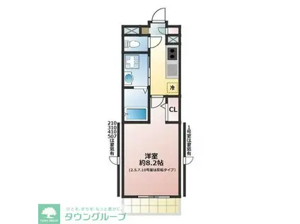 東武東上線 みずほ台駅 徒歩9分 5階建 築3年(1K/1階)の間取り写真