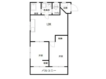 AISマンション(2LDK/4階)の間取り写真