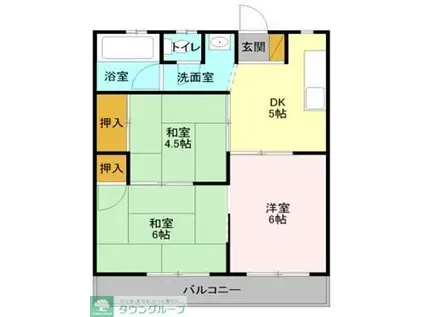 エクセルオグラ(3DK/2階)の間取り写真