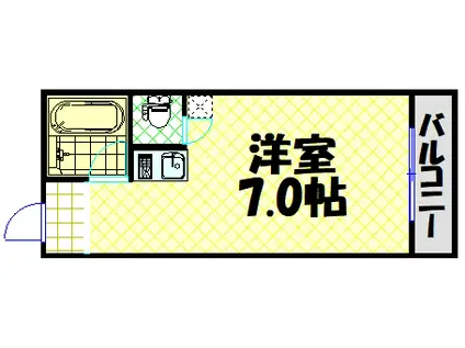 レジデンス堀江(ワンルーム/2階)の間取り写真
