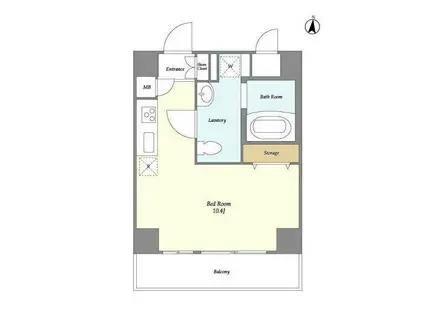 ラクラス中野富士見町(ワンルーム/3階)の間取り写真