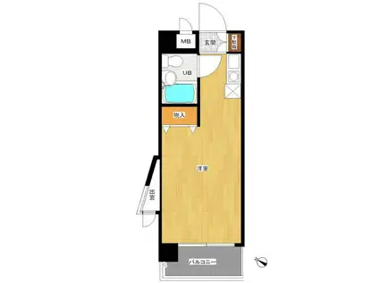 フォーラム日赤通前(ワンルーム/3階)の間取り写真