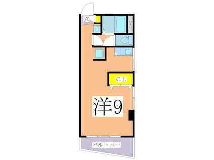 プレーリーII(ワンルーム/6階)の間取り写真