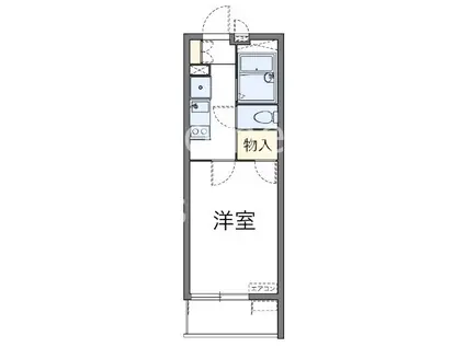 エントピア(1K/2階)の間取り写真