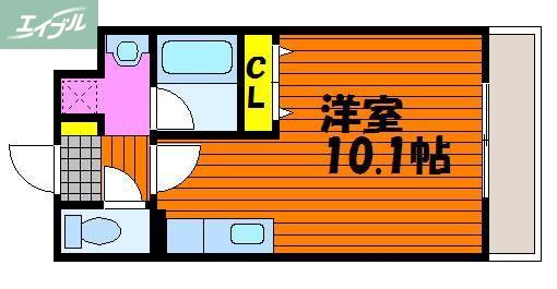 COCO学南町(ワンルーム/2階)の間取り写真