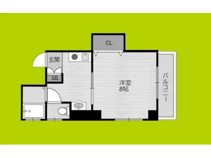 ジーナ アビコ(1DK/2階)の間取り写真