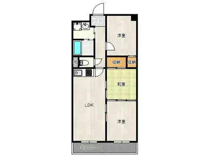 レクシア北条(3LDK/1階)の間取り写真