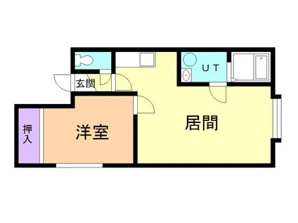 アートヒルズ(1LDK/2階)の間取り写真