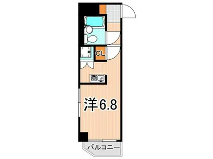 ワコーレ亀有II(ワンルーム/6階)の間取り写真