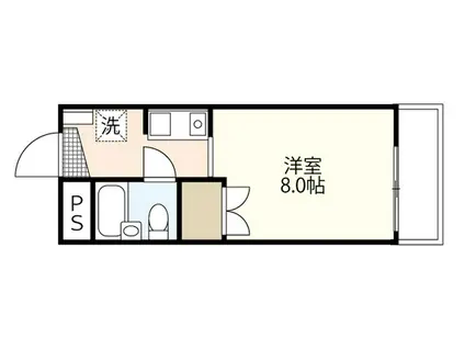 今村エステートII(ワンルーム/4階)の間取り写真