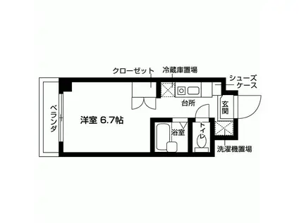 MS CUBE(1K/3階)の間取り写真