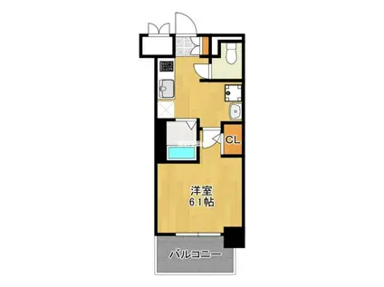 エルプレイス天神南(1K/3階)の間取り写真