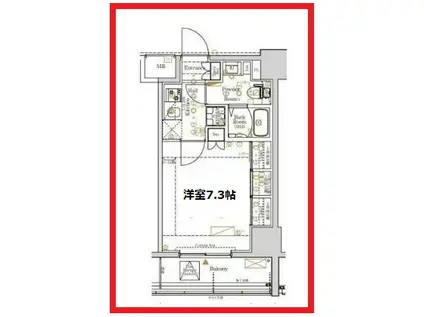 ログ駒込(1K/11階)の間取り写真