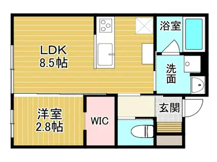STANDARD2(1LDK/2階)の間取り写真