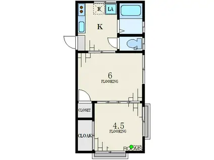 コーポ桑島(2K/2階)の間取り写真