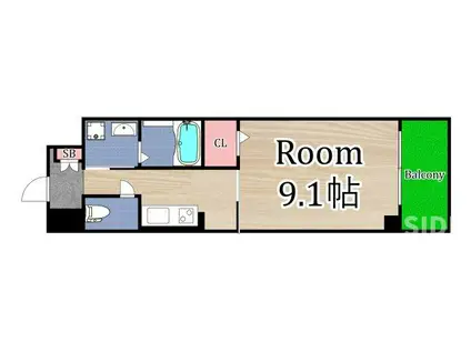 EXCELLENT・T(1K/2階)の間取り写真