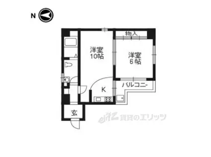 SASAKIマンション(1DK/4階)の間取り写真