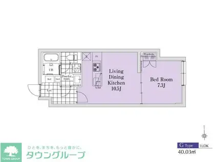 EXAM新中野II(1LDK/3階)の間取り写真