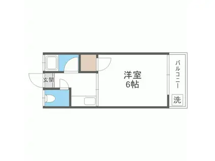 グランピアハイツ(1K/2階)の間取り写真