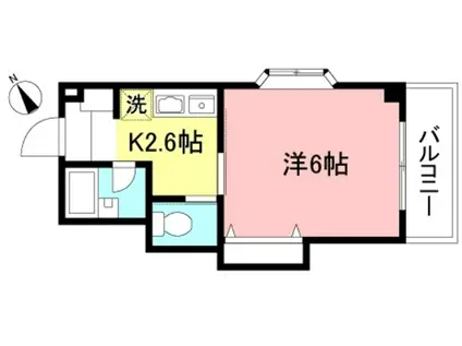 フローラハイツ(1K/3階)の間取り写真