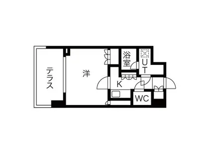 シーズンフラッツ高田馬場リバーサイドノース(1K/1階)の間取り写真