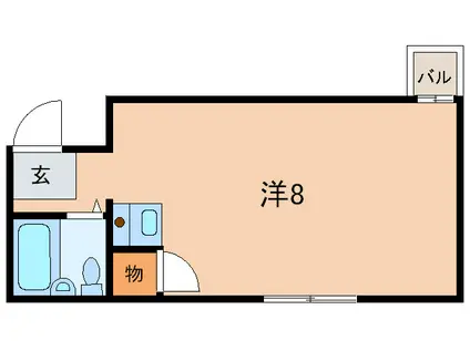 サザンビラ(ワンルーム/3階)の間取り写真