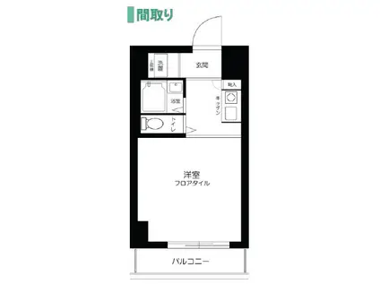 スカイコートエクセレント荻窪(ワンルーム/6階)の間取り写真