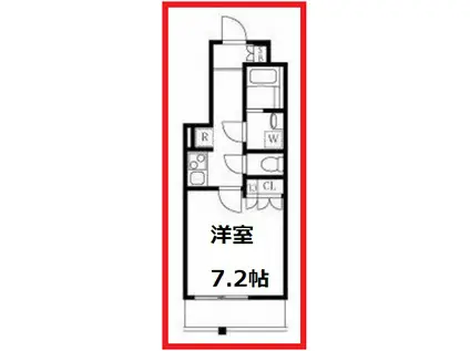 アゼスト堀切菖蒲園II(1K/4階)の間取り写真