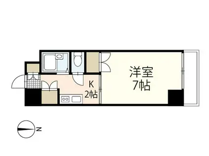 ルミネ東白島(1K/5階)の間取り写真