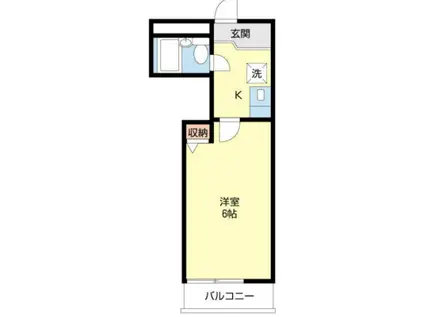 コンフォート喜月(1K/1階)の間取り写真