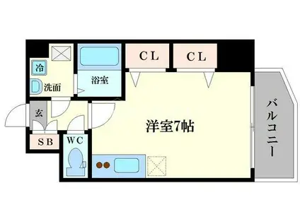 アコード中之島(ワンルーム/11階)の間取り写真