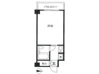 リジョイス常盤台(ワンルーム/2階)の間取り写真