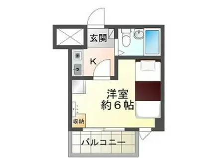 グリーンハイツ手柄(1K/3階)の間取り写真