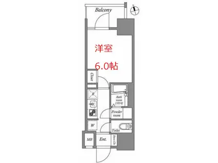エスタート品川南大井(1K/8階)の間取り写真