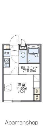 レオパレス飛鳥 常盤台(1K/1階)の間取り写真