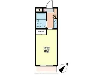 ラヴィエ新宿(1K/3階)の間取り写真