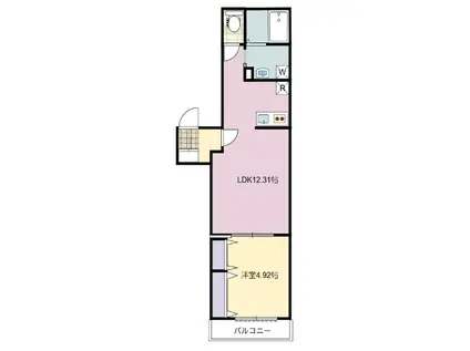 LAVING COURT 戸田(1LDK/3階)の間取り写真