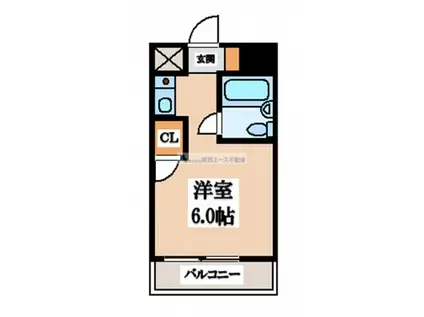 ハイムリップル荒川(ワンルーム/8階)の間取り写真