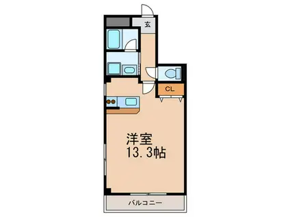 ホルムコーナン(ワンルーム/3階)の間取り写真