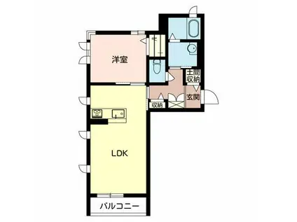 シャーメゾン アイ(1LDK/2階)の間取り写真