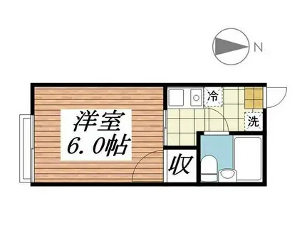 シティハイムA棟(1K/1階)の間取り写真