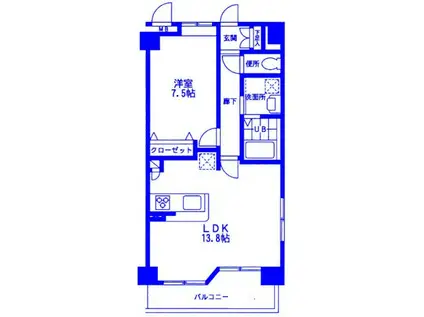 GLORIA3270(1LDK/3階)の間取り写真