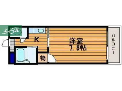 アルフィーネ厚生町(1K/4階)の間取り写真